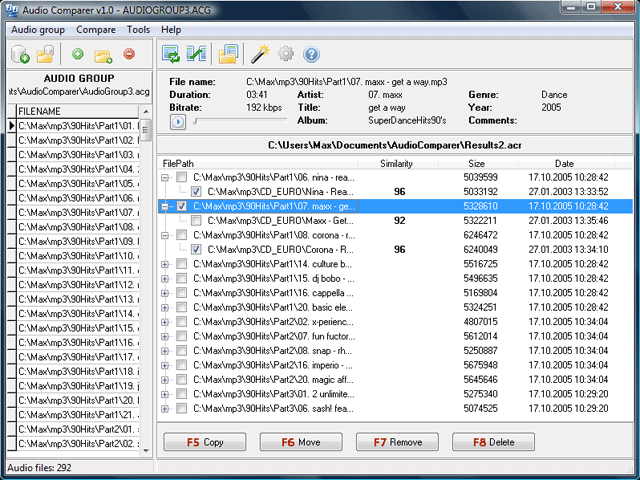 Screenshot for Audio Comparer 1.7